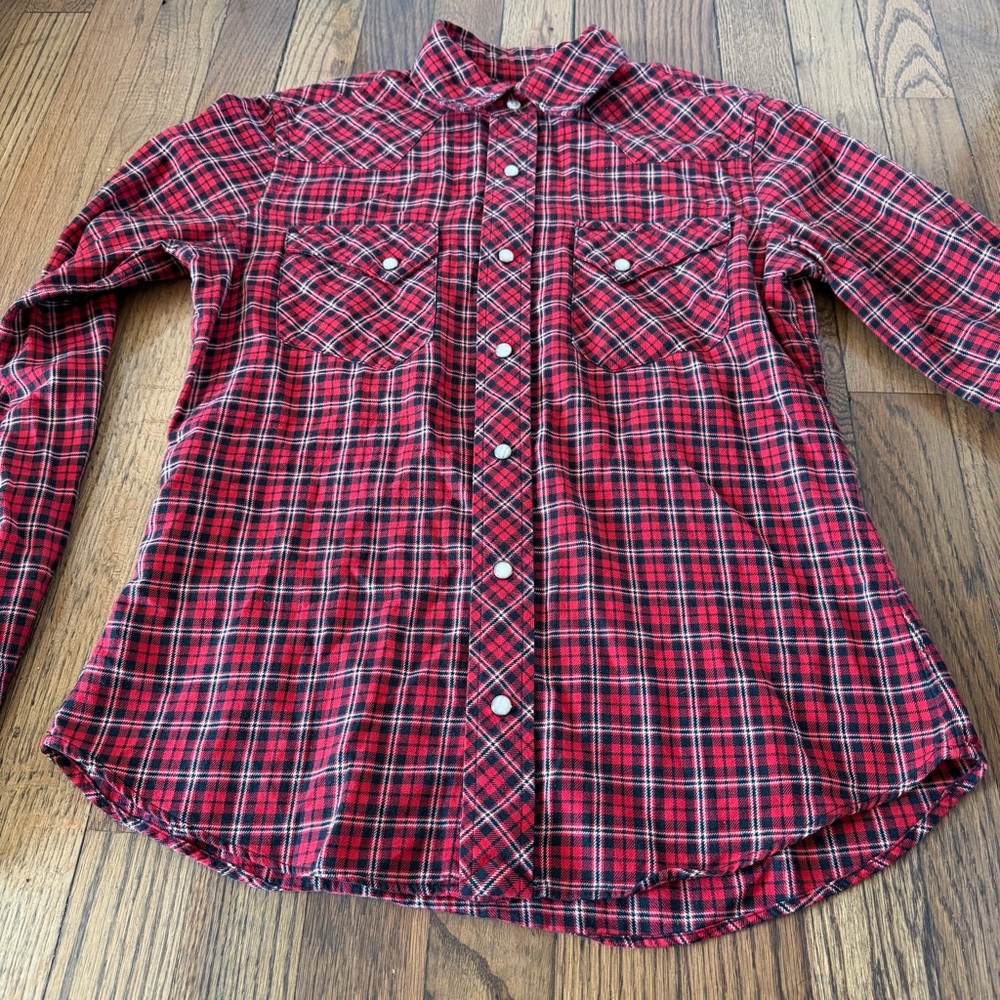 Vintage Ralph Lauren Women’s Slim Fit 100% Cotton Pearl Snap Size 6 - Picture 16 of 16